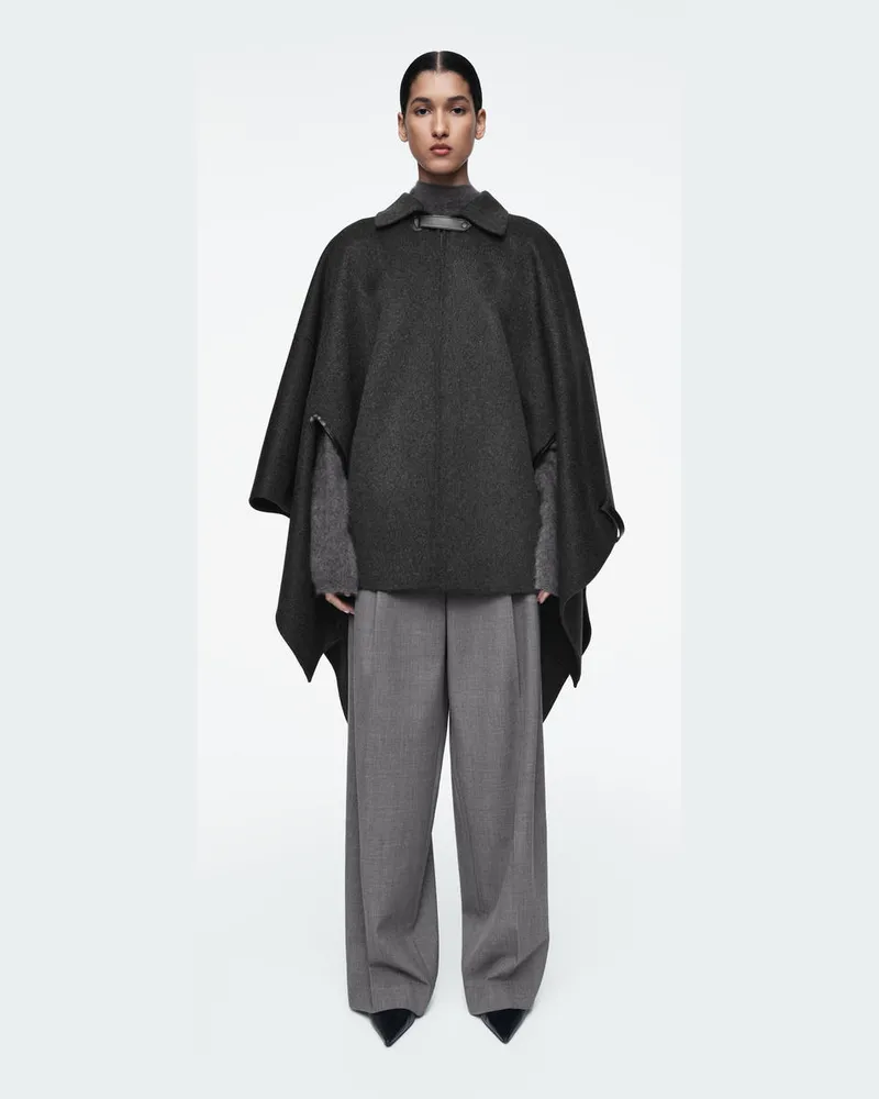 COS Cape Aus Doubleface-Merinowolle Grau