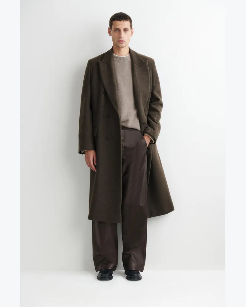 COS Lockere Hose Aus Leder Mit Geradem Bein Braun