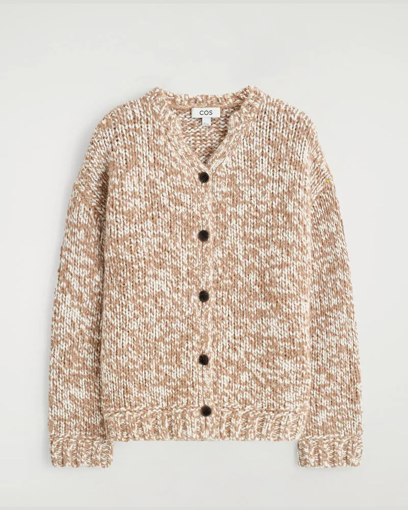COS Strickjacke Aus Woll-Alpaka-Mix Braun