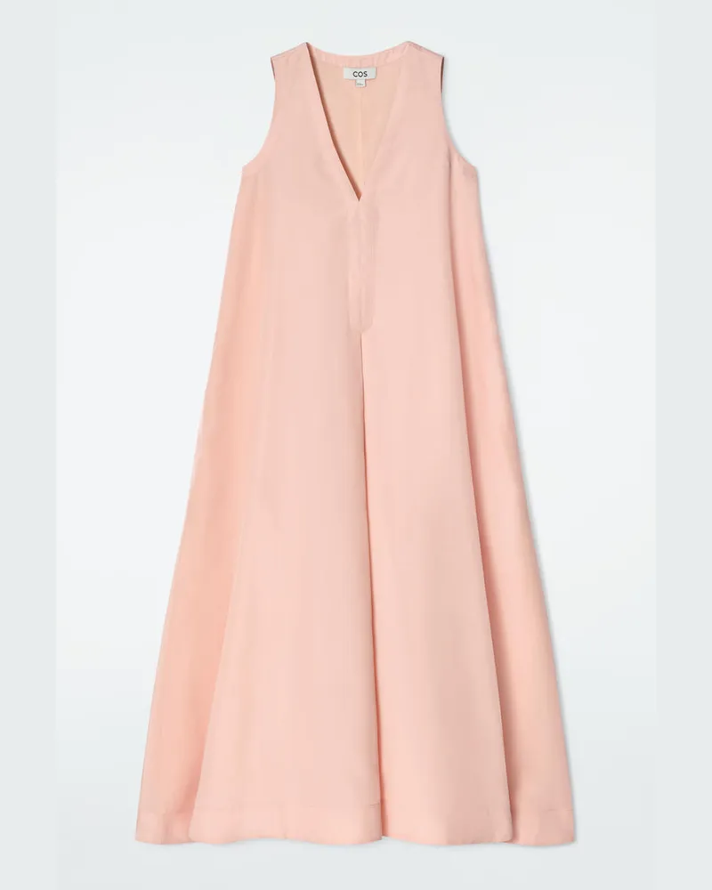 COS Maxikleid Aus Leinen-Mix In A-Linie Orange