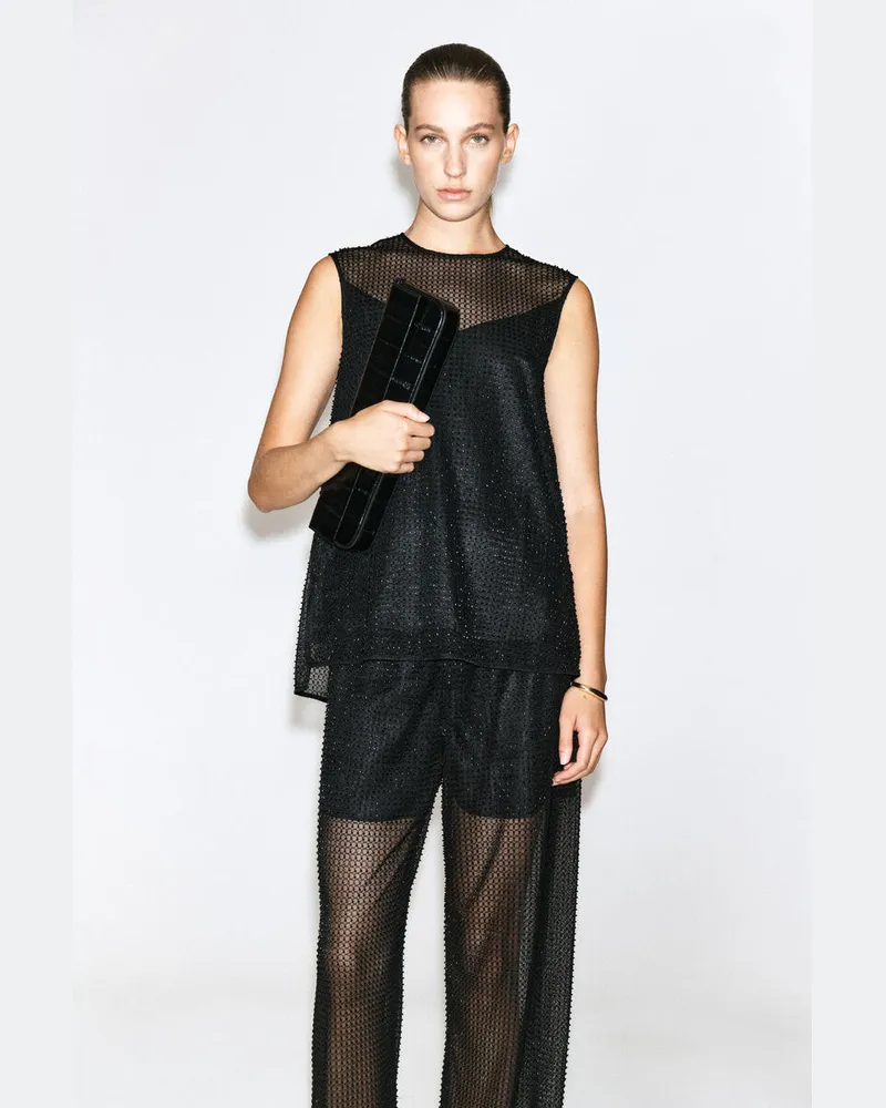 COS Strickoberteil Mit Perlen Schwarz