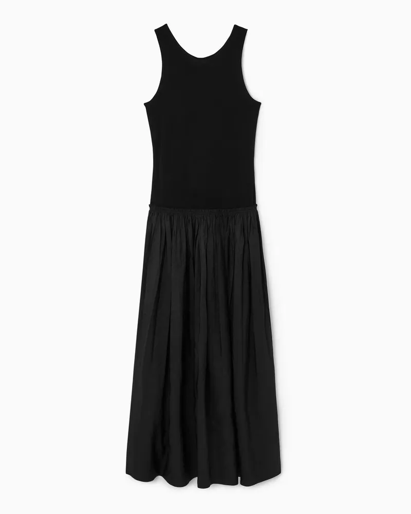 Cos Maxikleid Mit Niedriger Taille Schwarz