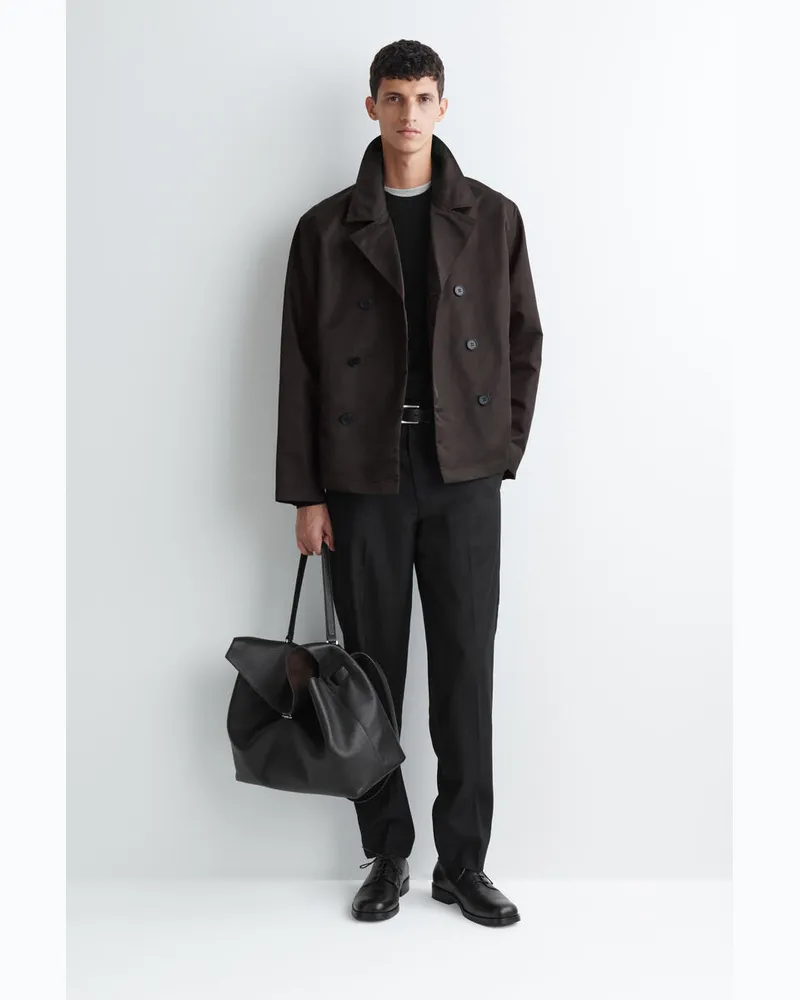 COS Kurzer Trenchcoat Aus Technischem Nylon Braun