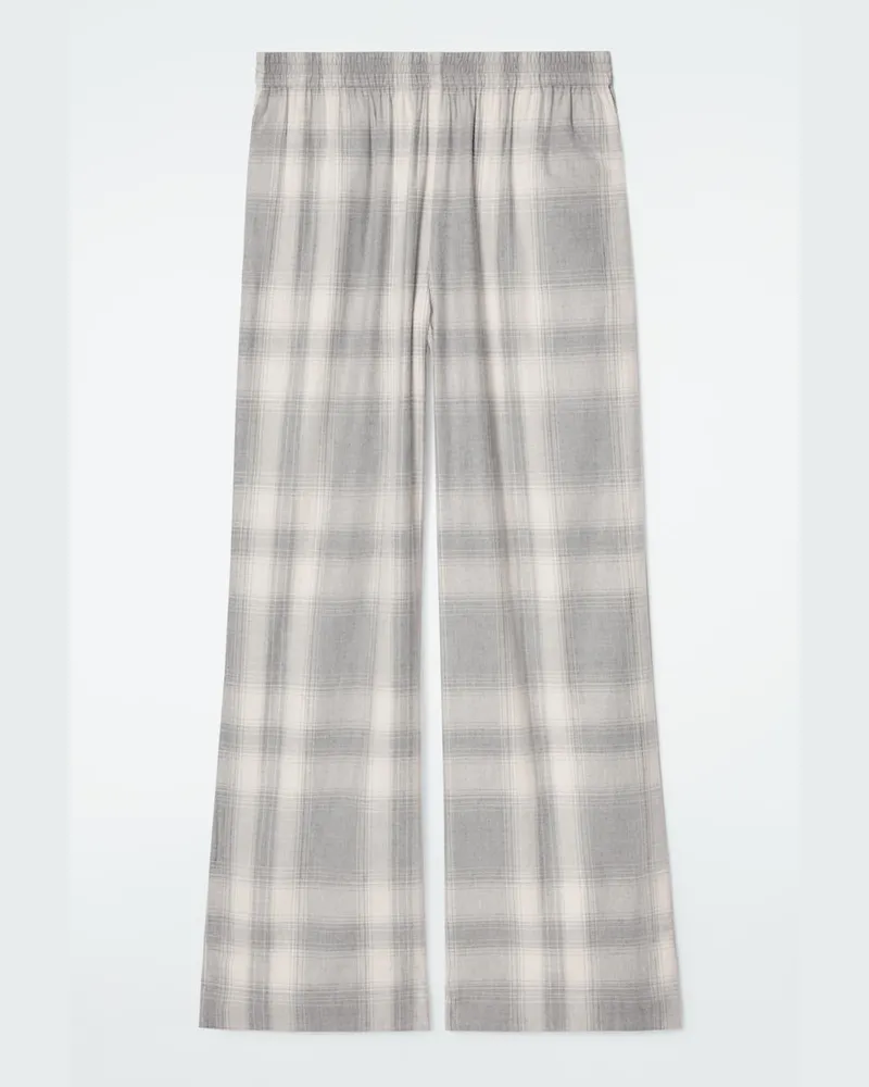 COS Karierte Pyjamahose Aus Flanell Grau