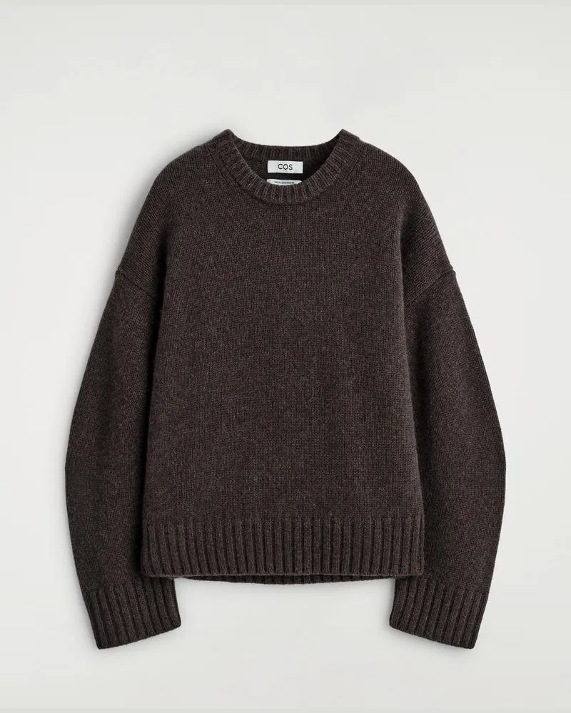 COS Grobstrickpullover Aus Kaschmir Braun