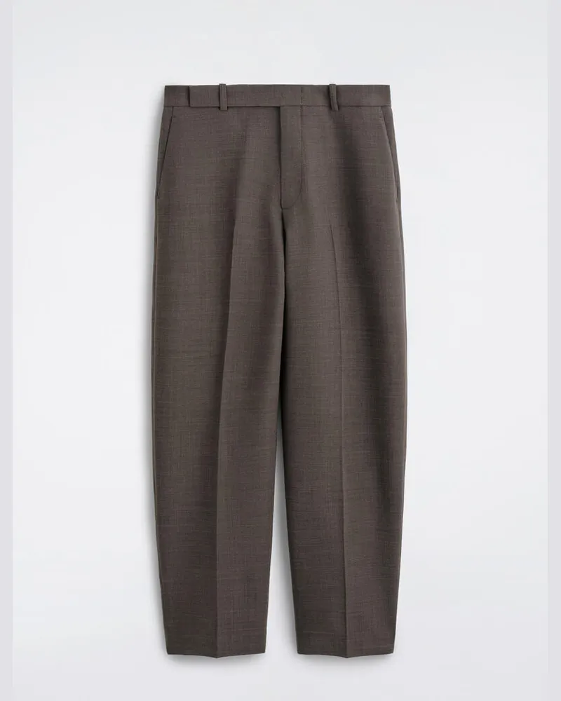 COS Lockere Hose Aus Woll-Mix Mit Geradem Bein Braun