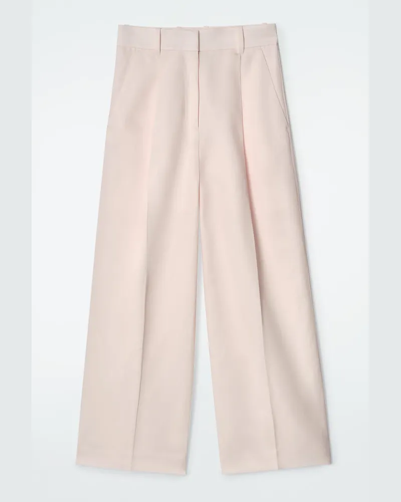 COS Lockere Hose Aus Leinen-Mix Mit Weitem Bein Rosa