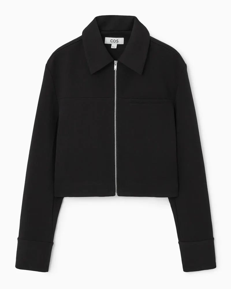 COS Verkürzte Twilljacke Mit Reissverschluss Schwarz