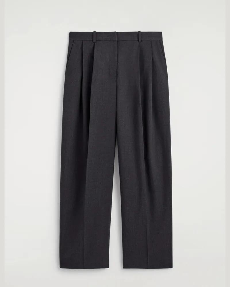 COS Lockere Hose Aus Twill Mit Weitem Bein Grau