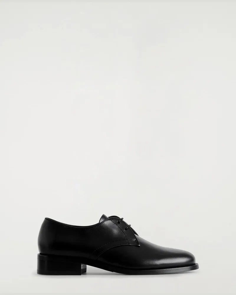 COS Derby Schuhe Aus Leder Schwarz