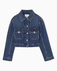 COS Verkürzte Jeansjacke Blau