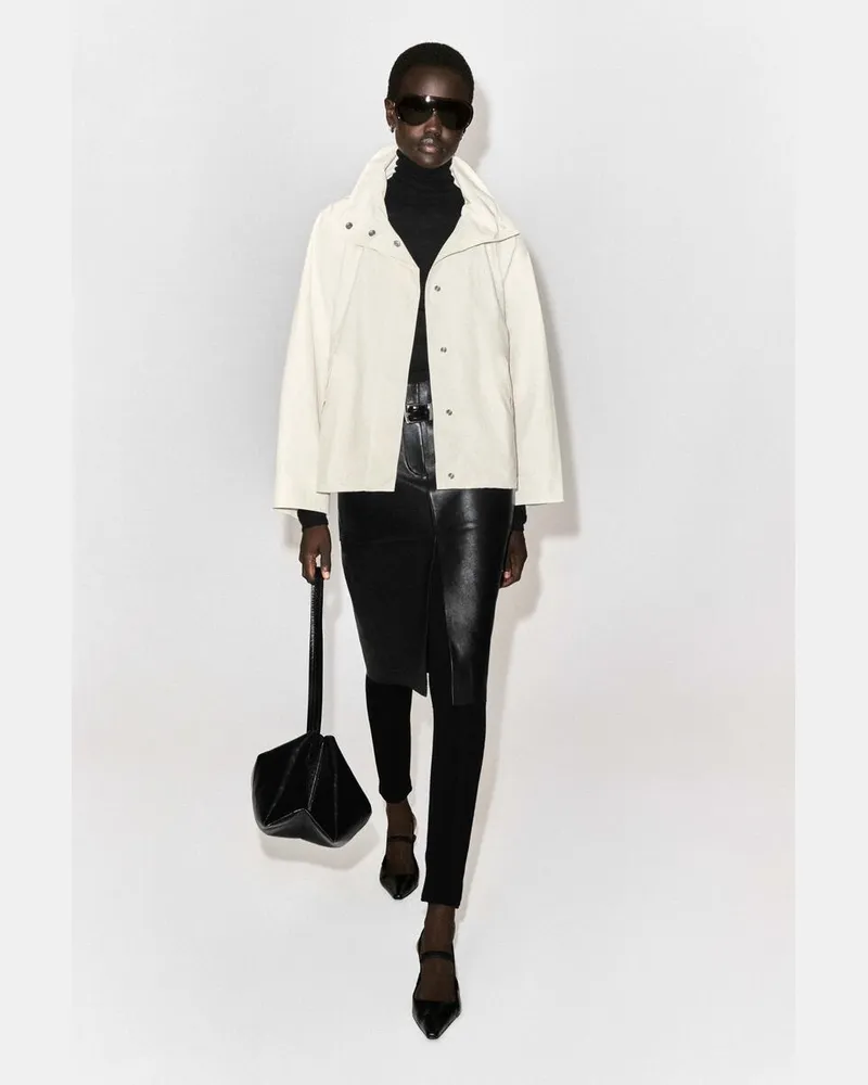 COS Jacke Aus Nylon Mit Trichterkragen Weiß