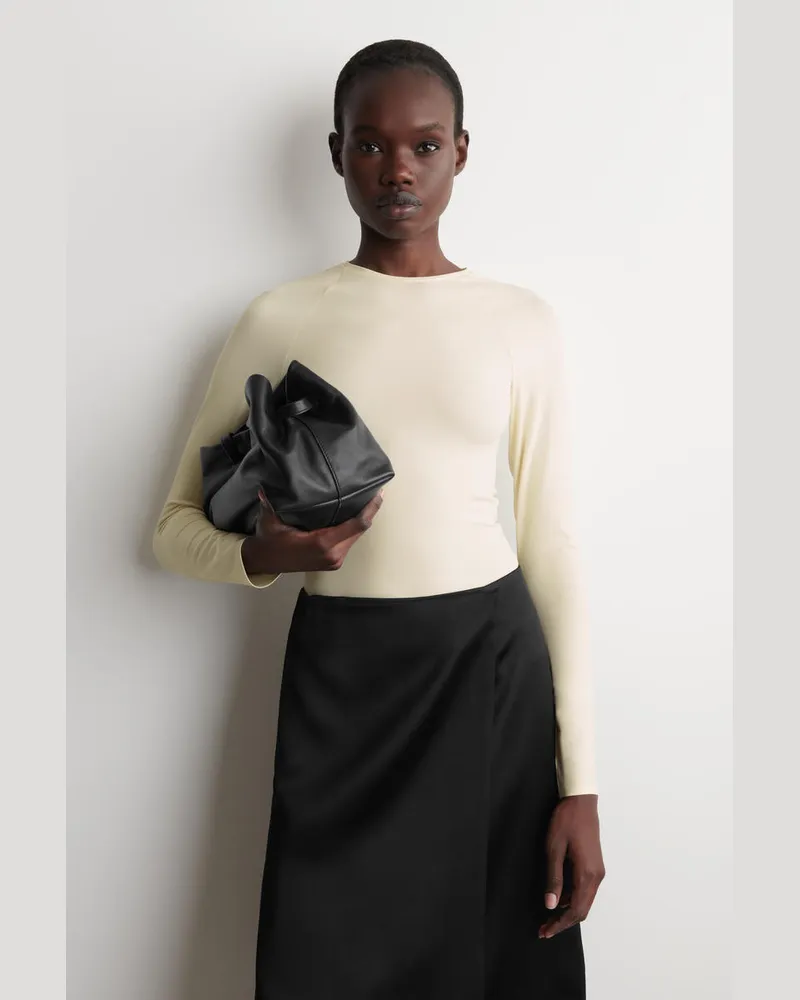 COS Langarmshirt Aus Technischem Jersey Weiß