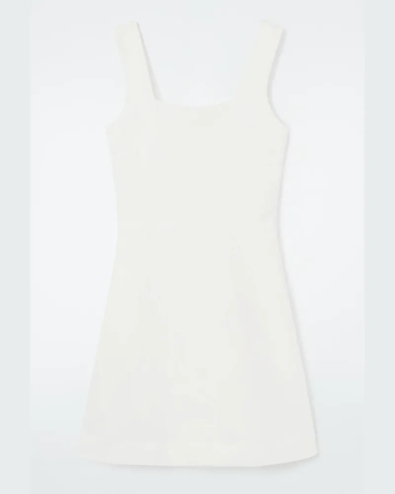 COS Mini-Schürzenkleid Mit Karree-Ausschnitt Weiß