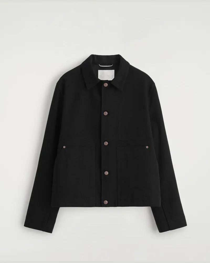 COS Lockere Jeansjacke Schwarz