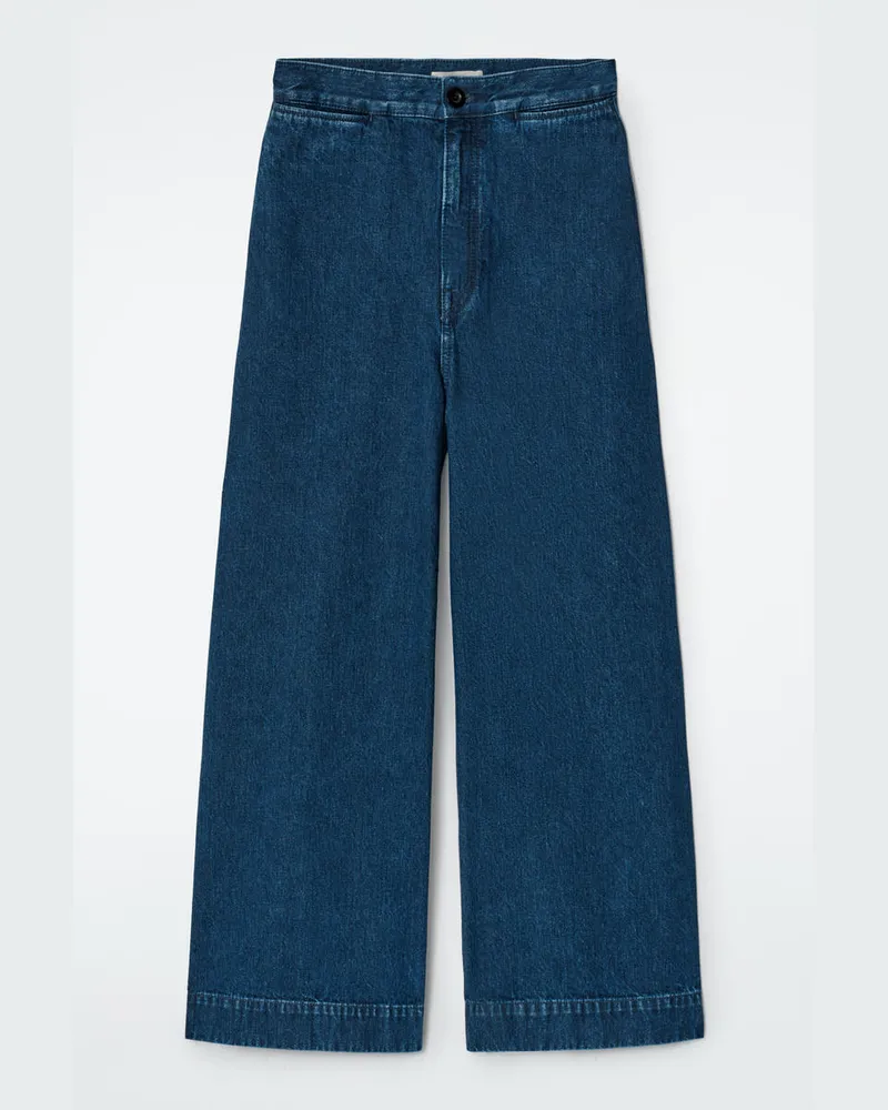COS Hose Aus Denim Mit Weitem Bein Blau