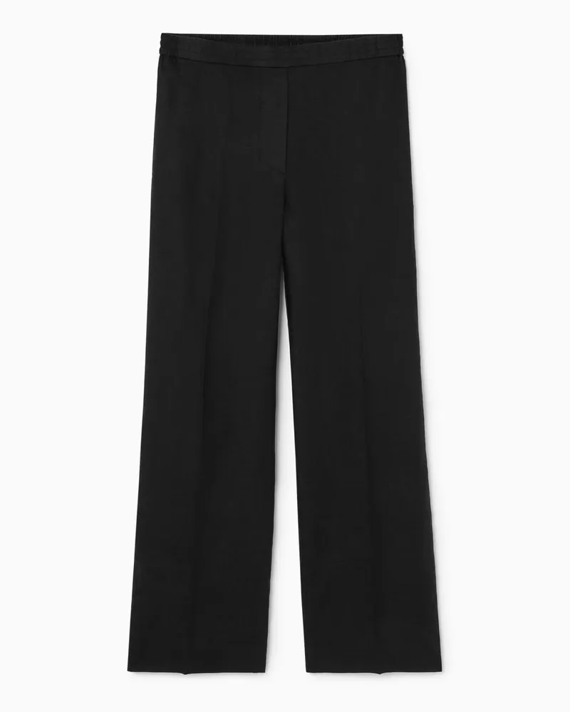 COS Elegante Leinenhose Mit Geradem Bein Schwarz