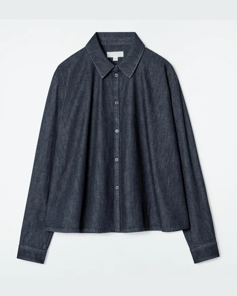 COS Ausgestelltes Jeanshemd Mit Normaler Passform Blau
