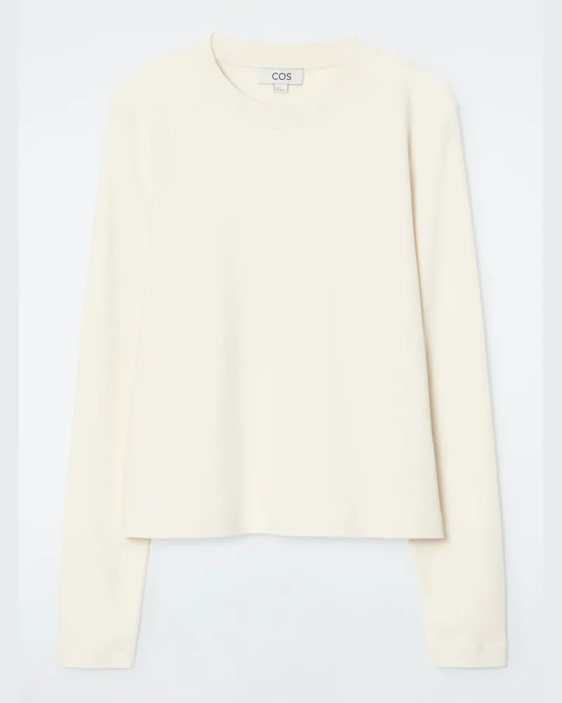 COS Schlichtes Langarmshirt Mit Normaler Passform Beige