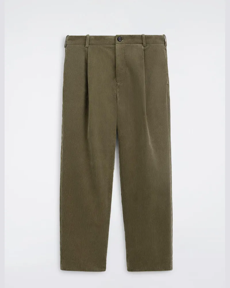 COS Lockere Cordhose Mit Geradem Bein Und Falten Grün