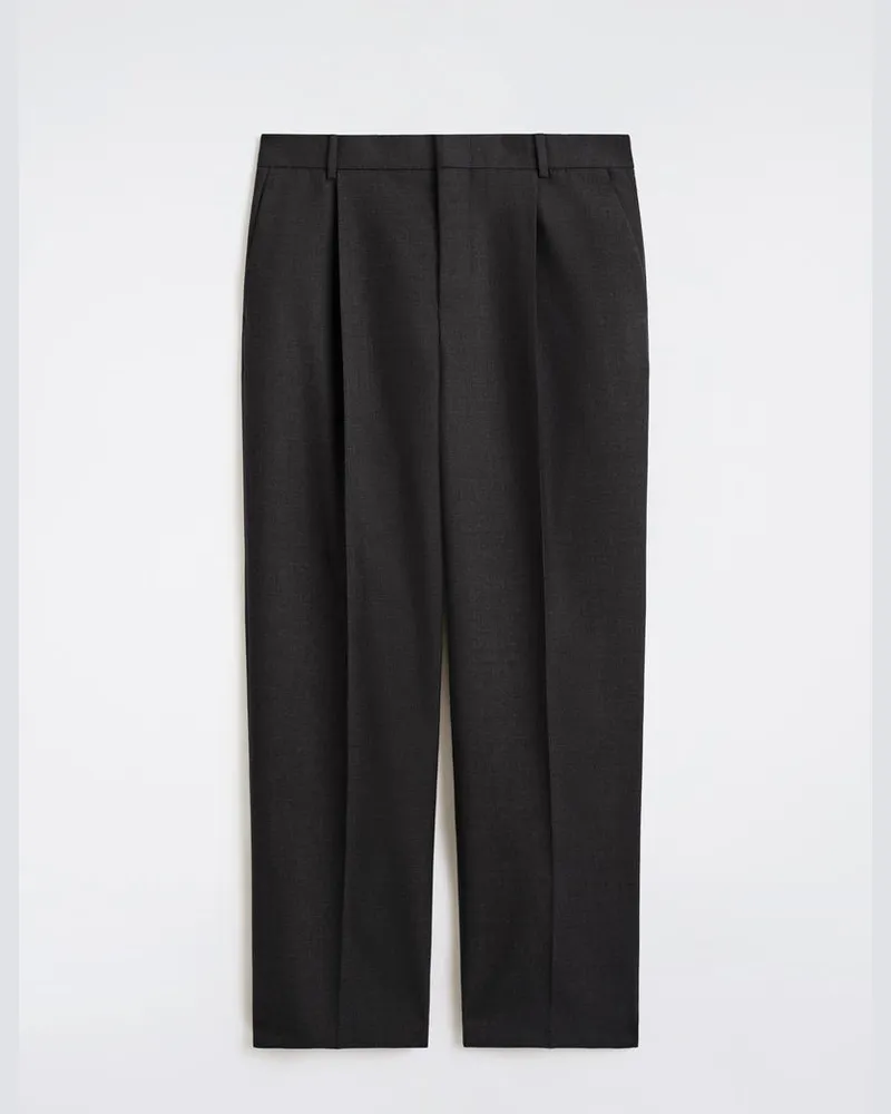 COS Wollhose Mit Bügelfalten Grau