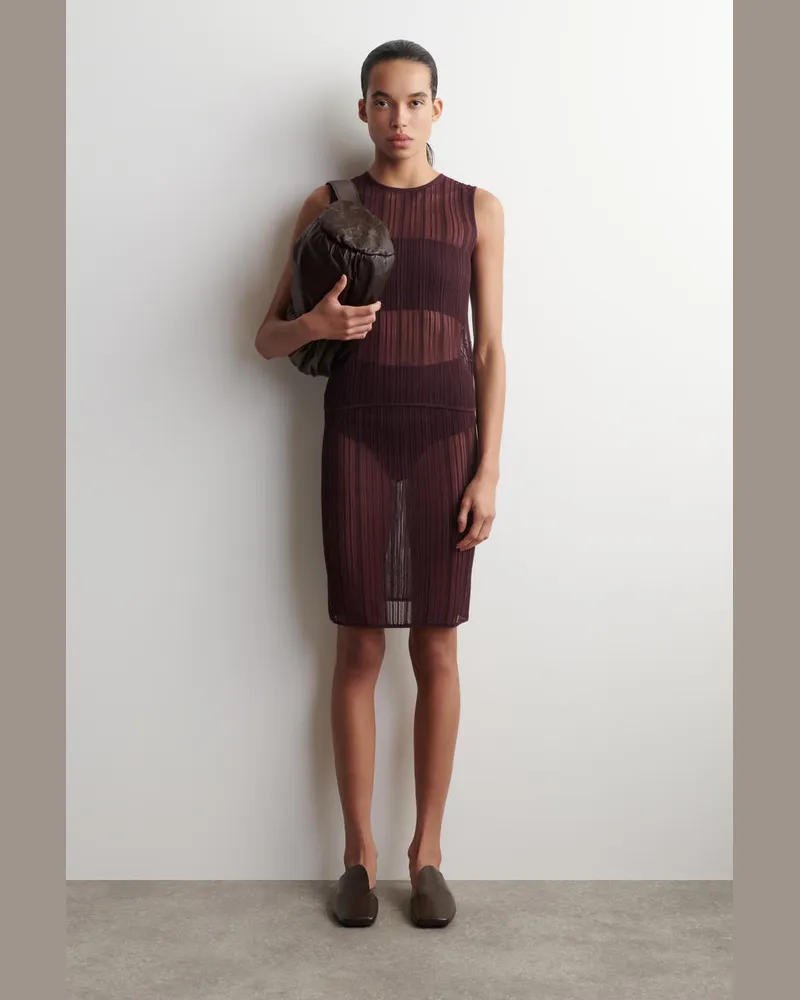 COS Drapierte Mules Aus Leder Braun