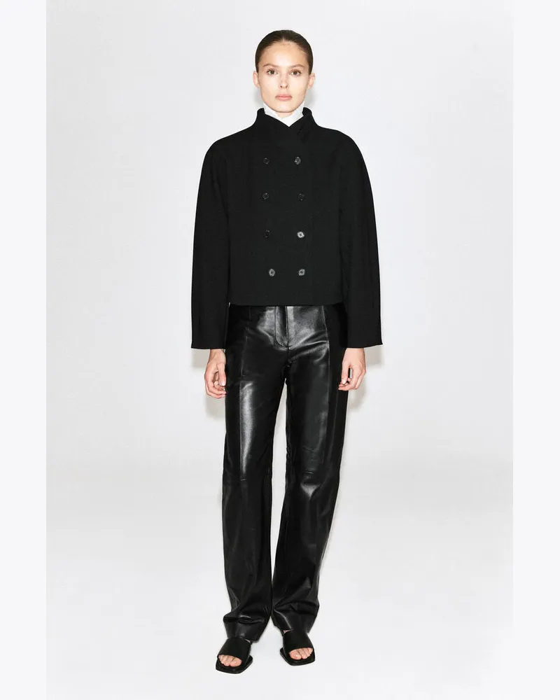 COS Skulpturale Jacke Mit Stehkragen Schwarz