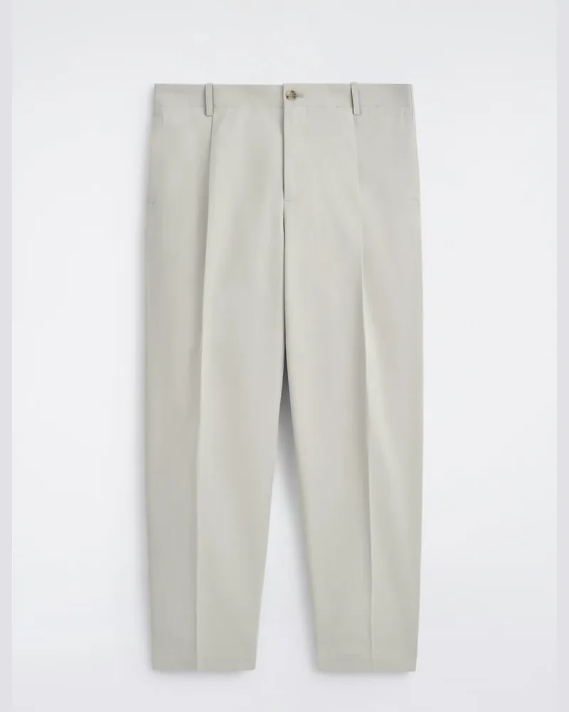 COS Verkürzte Baumwollhose Mit Geradem Bein Grau