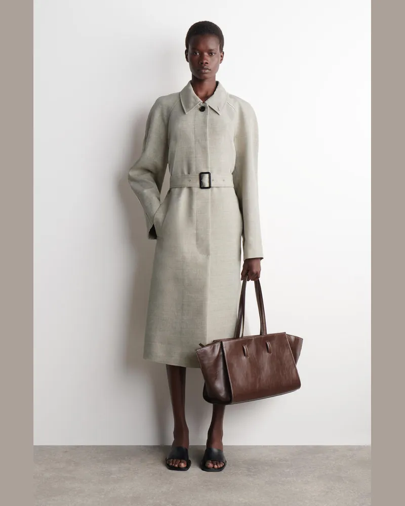 COS Monument Tote Bag - Leder Braun