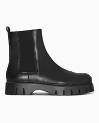 Cos Chelsea-Boots Aus Leder Schwarz