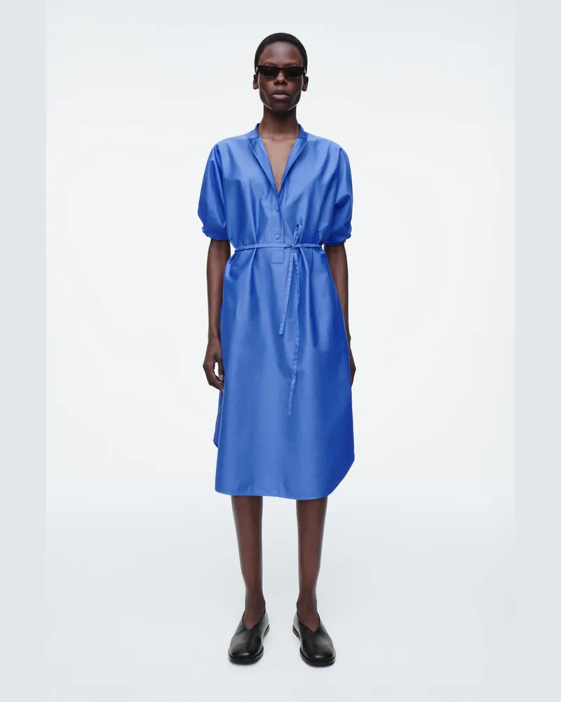 COS Hemdkleid In Midilänge Mit Gürtel Blau