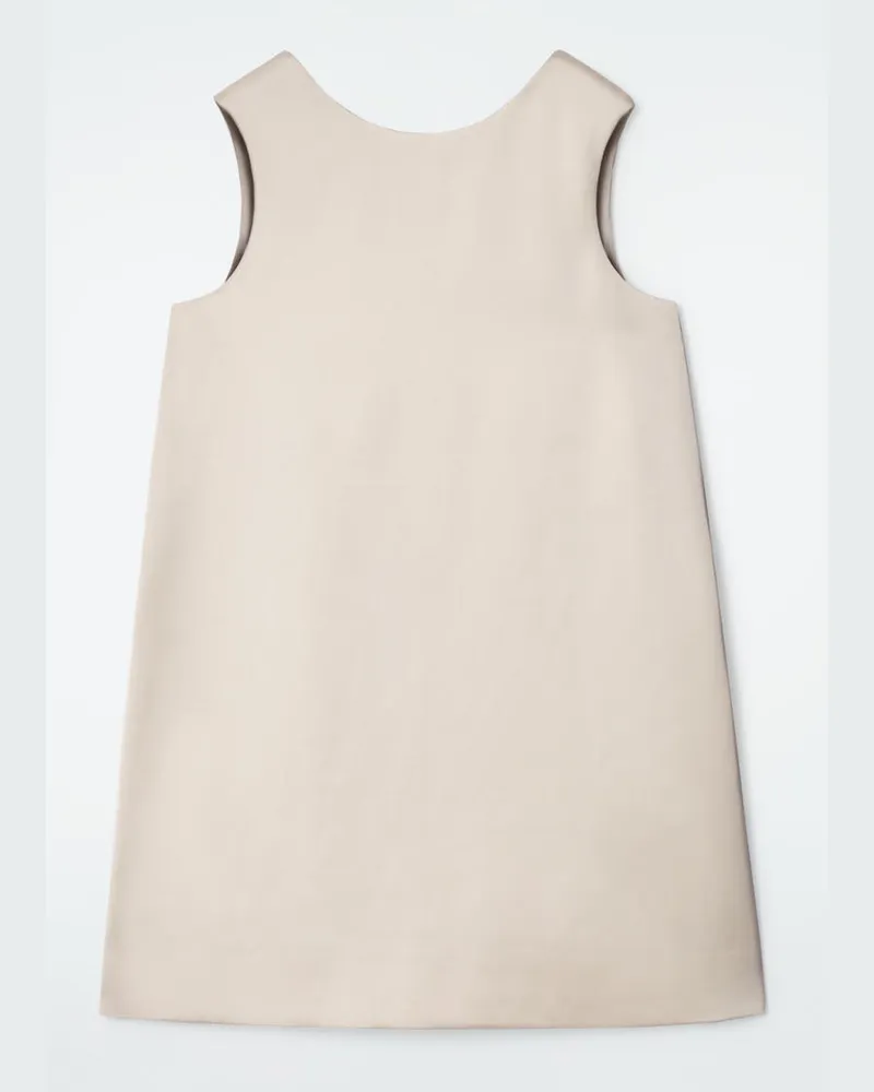 COS Minikleid Aus Satin Mit Racer-Ausschnitt Beige