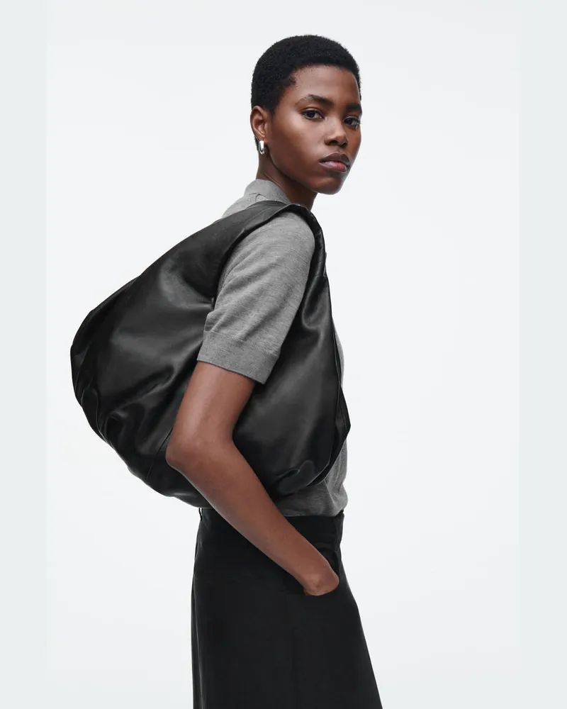 COS Cloud Tote Bag - Leder Schwarz