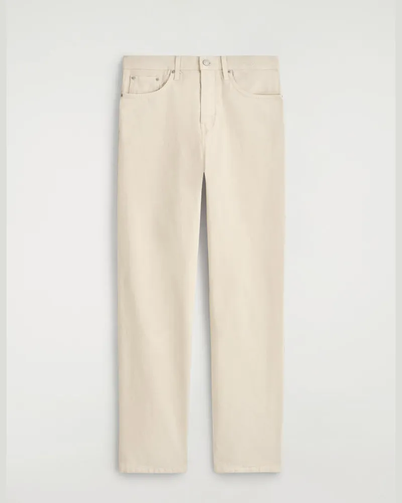 COS Rider Jeans Mit Geradem Bein Beige