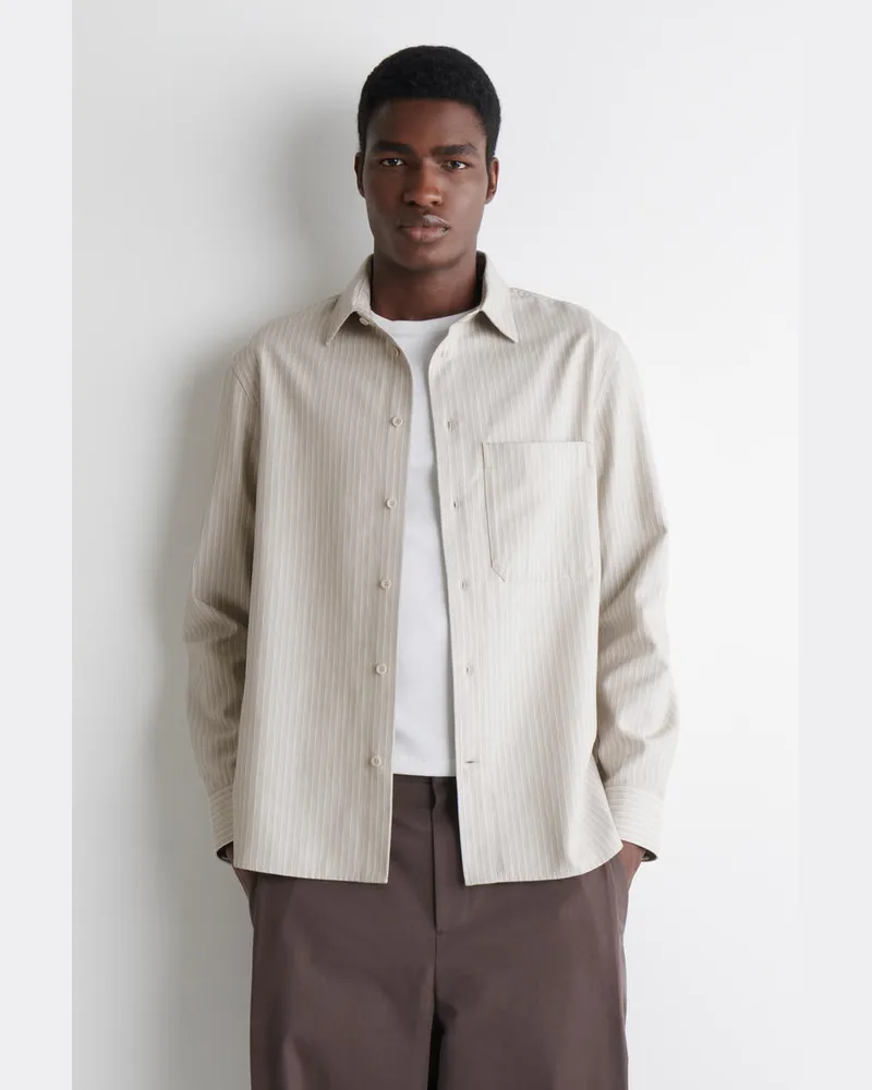 COS Lockeres Hemd Aus Twill Beige