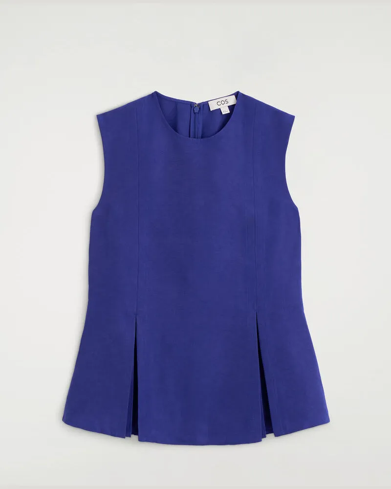 COS Oberteil Mit Falten Und Schösschen Blau