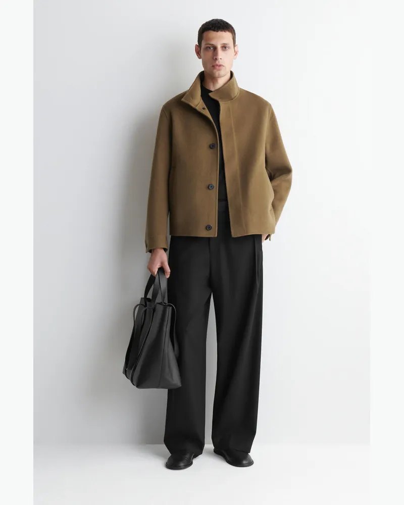 COS Jacke Aus Doubleface-Wolle Mit Kragen Braun