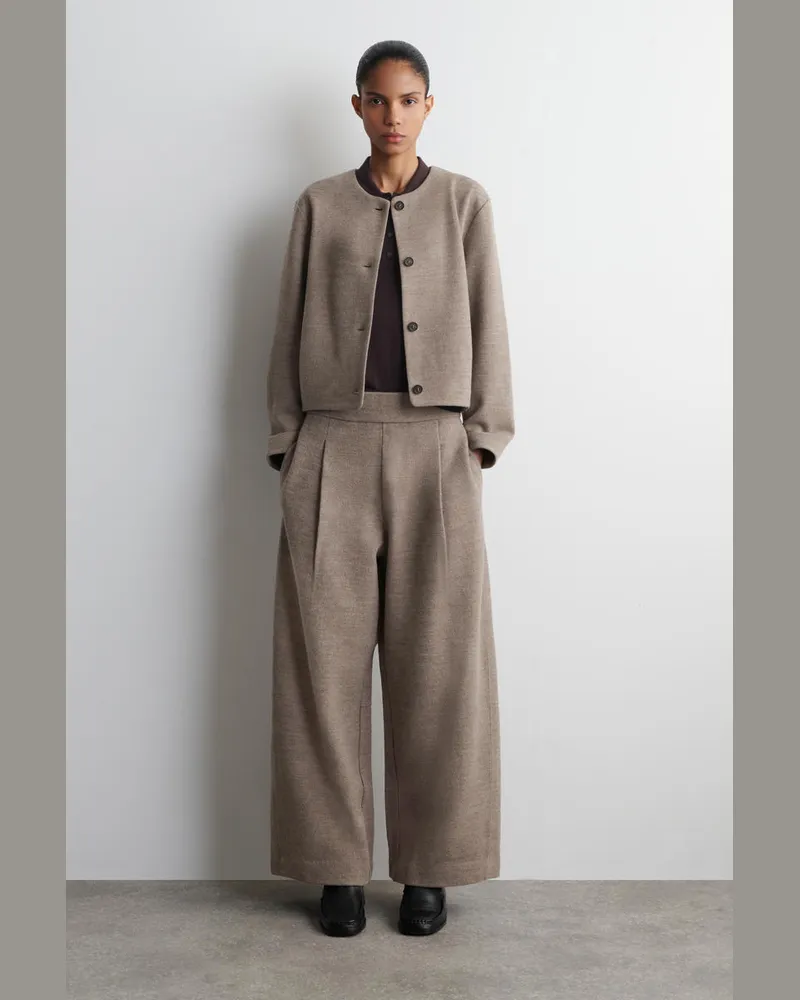 COS Hose Aus Kochwolle Mit Barrel-Bein Beige