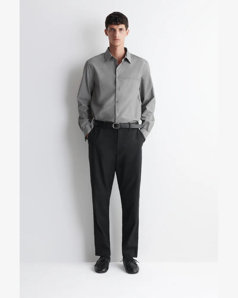 COS Schmale Hose Aus Baumwoll-Mix Mit Geradem Bein Schwarz