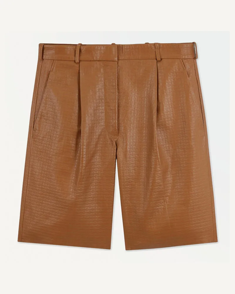 COS Die Bermudashorts Aus Geprägtem Leder Braun