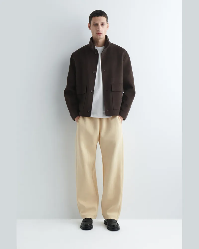 COS Jogginghose Aus Scuba Mit Barrel-Bein Gelb