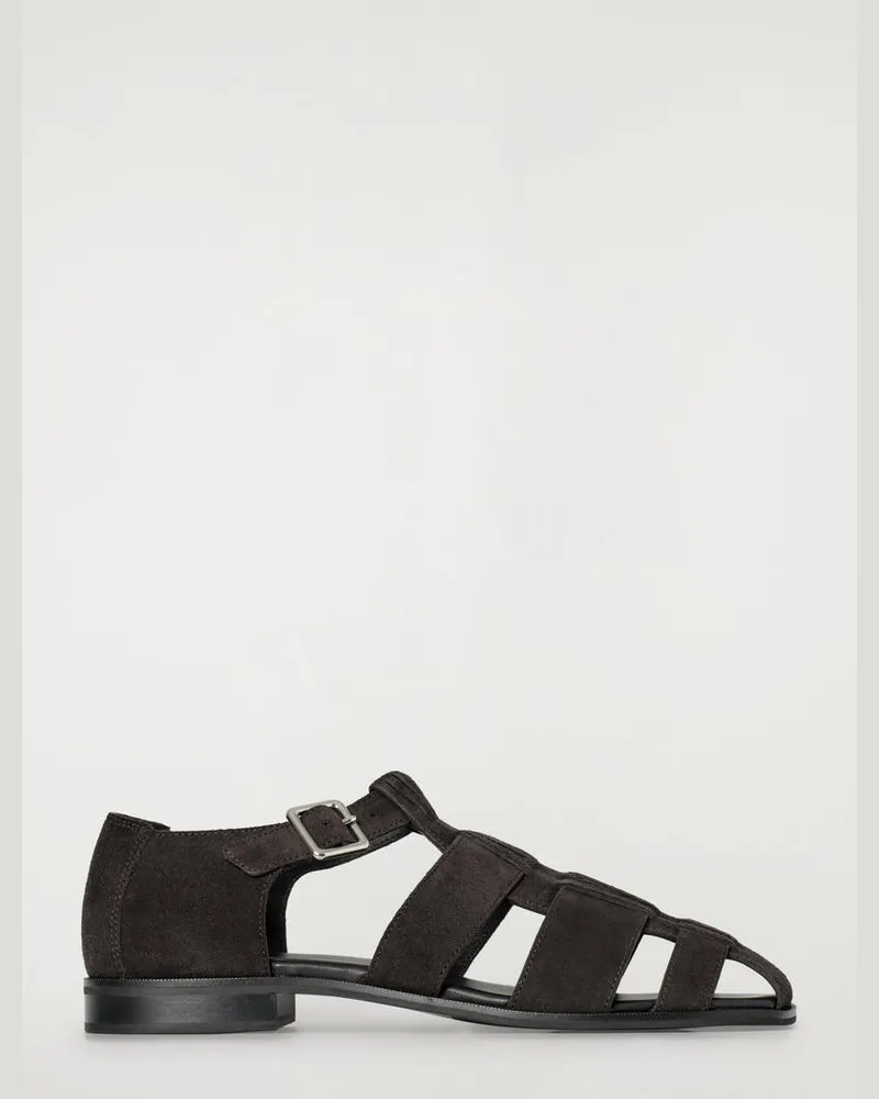 COS Fisherman-Sandalen Aus Veloursleder Braun