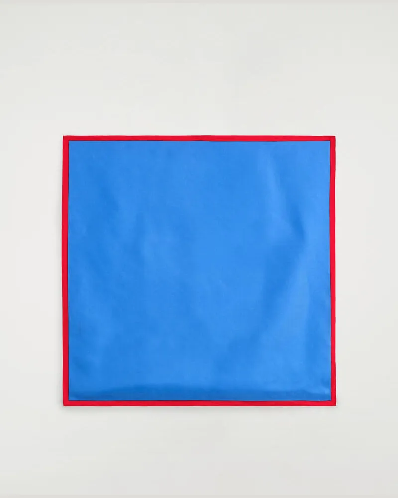 COS Seidenschal Mit Kontrastpartie Blau