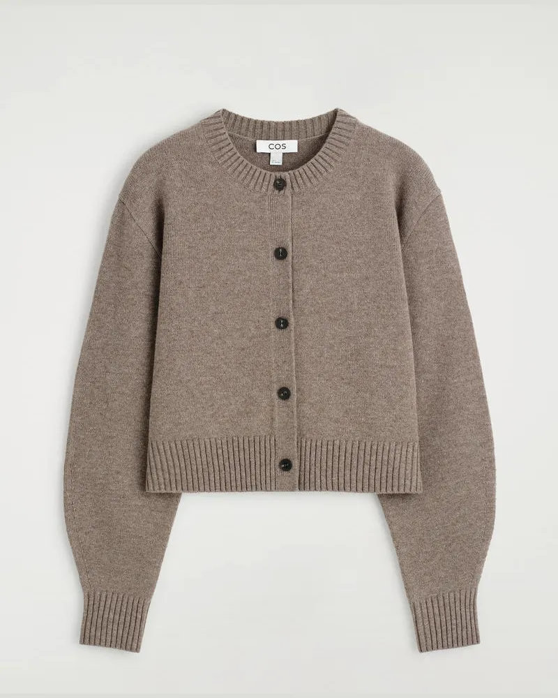 COS Strickjacke Aus Merinowolle Beige