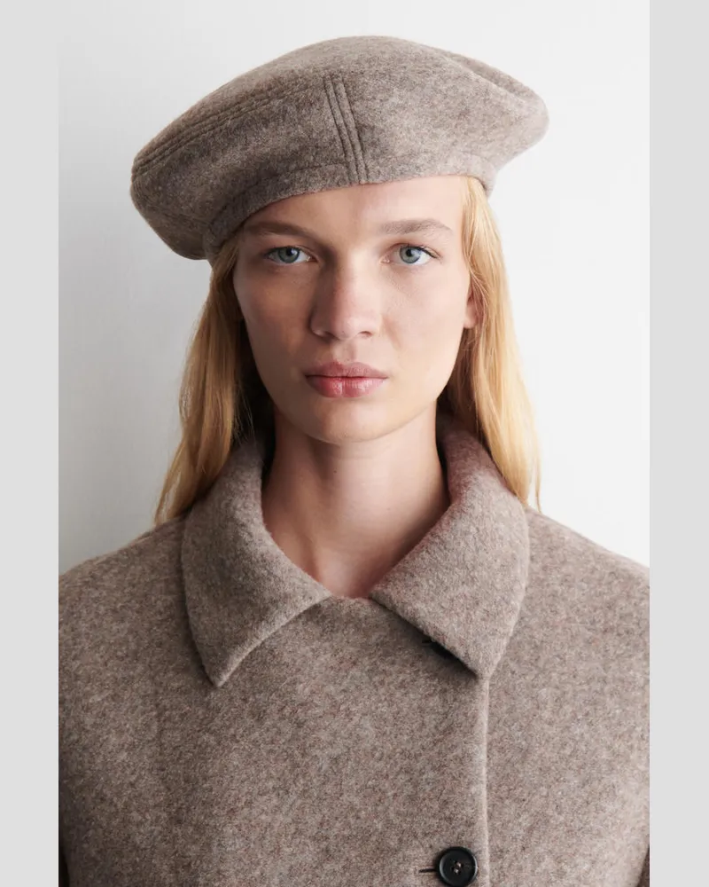 COS Barett Aus Woll-Mix Beige