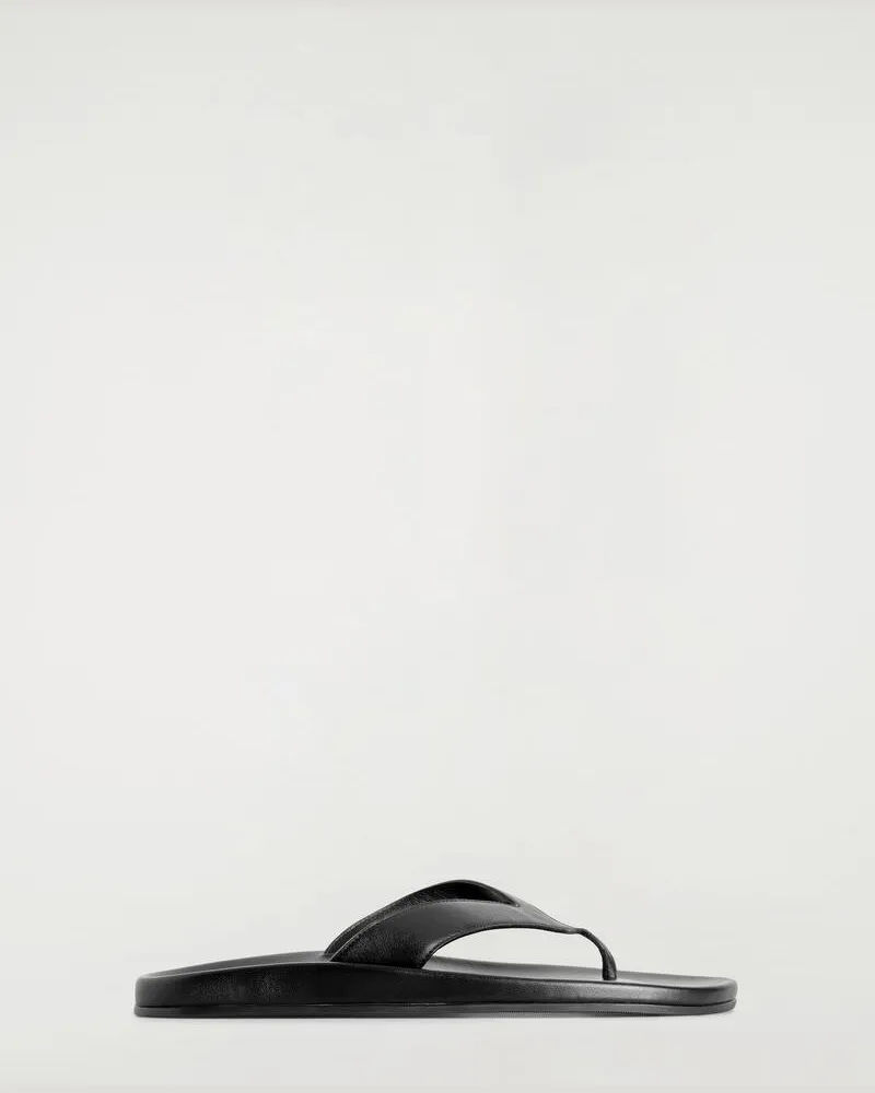 COS Flip-Flops Aus Leder Schwarz