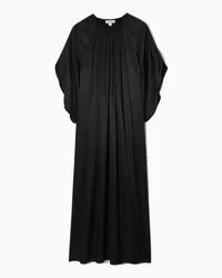 COS Fliessendes Midikleid Mit Raffungen Schwarz