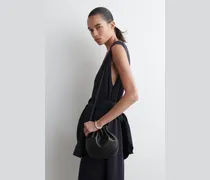 Beuteltasche Mit Raffungen - Leder