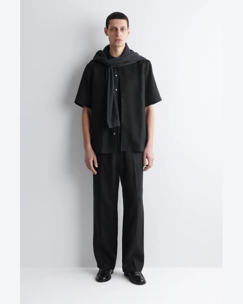 COS Lockere Leinenhose Mit Geradem Bein Schwarz