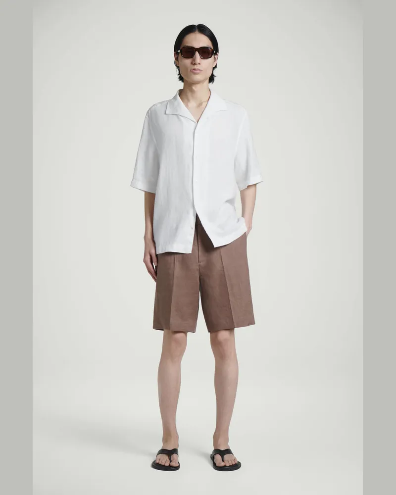 COS Leinenshorts Mit Elastischem Bund Braun